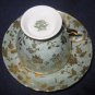 Tuscan Green Gold CHINTZ &acirc;��Triste&acirc;�� Tea Cup with Saucer England