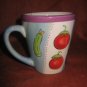 DANSK Handpainted Coffee Mug Cup Vegetables Tomato Eggplant Pepper