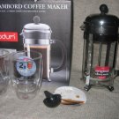 Bodum Chambord 8-Cup Coffee Press with Bonus Pavina Thermal Glasses NIB