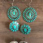 Turquoise Earring Set 3 Pairs Squash