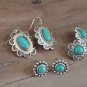 Turquoise Earring Set 3 Pairs Squash