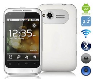3.2" HVGA Resistive Android 2.3 Touch Screen Smartphone with Wi-Fi, TV, Bluetooth (White)