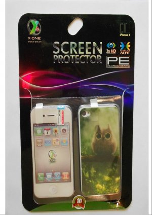 X-One Full Body Iphone 4/4s Skin with Anti-Fingerprint Technology (Matte Baby Owl)