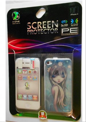 X-One Full Body Iphone 4/4s Skin with Anti-Fingerprint Technology (Matte Dreamy Girl)