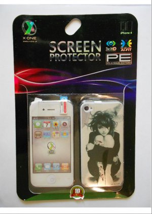X-One Full Body Iphone 4/4s Skin with Anti-Fingerprint Technology (Matte Pondering Artist)
