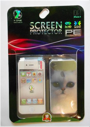 X-One Full Body Iphone 4/4s Skin with Anti-Fingerprint Technology (Matte Little Kitten)