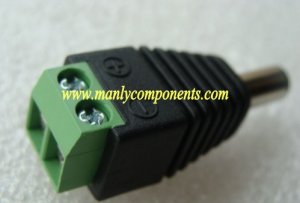 500pcs 2.1X5.5mm CCTV camera DC Power Male Plug Connector