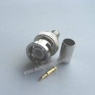 1000pcs RG59 BNC Coaxial Connectors Straight Plug for Cable Crimping