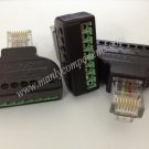 RJ45 to Screw Terminal Adaptor RJ45 Male to 8 Pin Screw Terminal Adapter for Audio Video CCTV Baluns