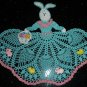 Easter Bunny Girl Crochet Doily  Pattern