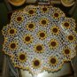 Crochet sunflower doily pattern