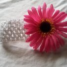 Pink Polka Dot Daisy- Crochet