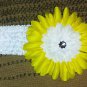 Yellow and White Floral Crochet Headband
