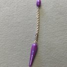 Handmade Purple and silver cold porcelain pendulum