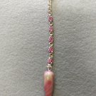 Handmade pink and white cold porcelain pendulum
