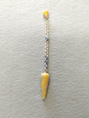 Handmade springtime cold porcelain pendulum