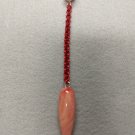 Handmade red and gold cold porcelain pendulum