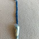 Handmade blue and gold cold porcelain pendulum