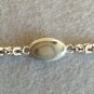 Handmade grey, black bead chain bracelet