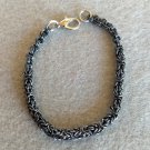 Handmade grey byzantine chain bracelet