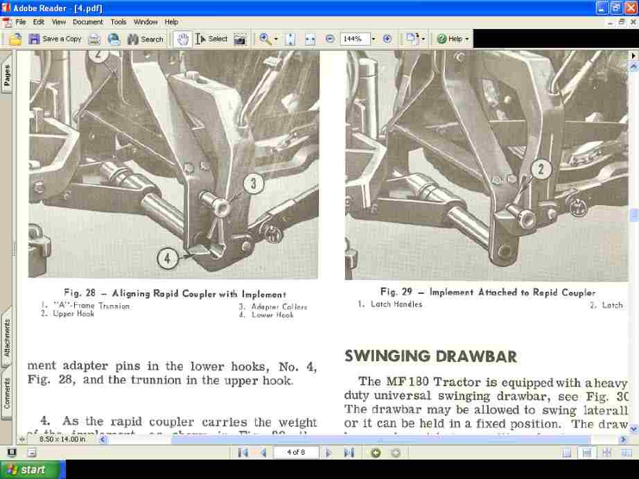 MASSEY FERGUSON MF 180 OPERATIONS MANUAL for MF180 Tractor Maintenance ...