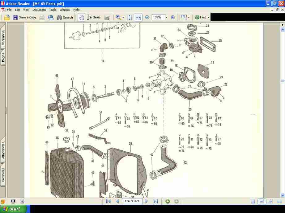 MASSEY FERGUSON MF 65 PARTS MANUAL 420pg for Gas Diesel Utility Orchard