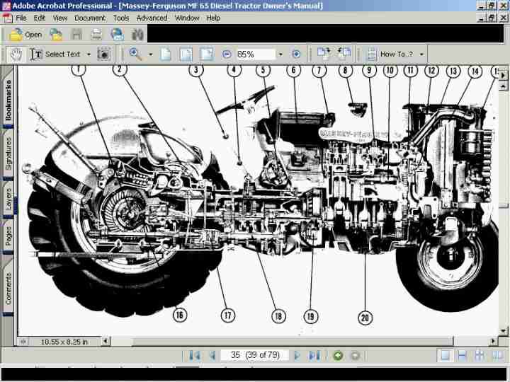 MASSEY FERGUSON MF 65 GAS & DIESEL TRACTOR MANUALS 160pg Operation