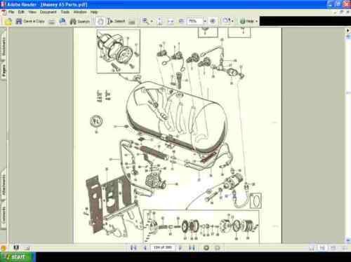 THE MASSEY-FERGUSON 165 Parts CD Manual Hundreds of Pages of Exploded Diagr...