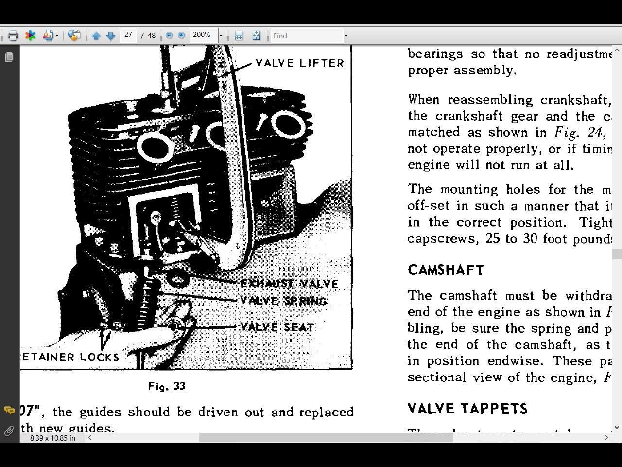 WISCONSIN VH4D 4cyl ENGINE SERVICE and PARTS MANUALs for VH 4D Tractor