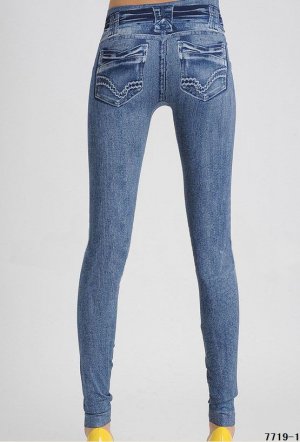85% Nylon+15% Trends Legging Blue jeans color sexy tight pants