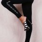 85% Nylon+15% Geometry Rhinestone black stetched Legging sexy tight long pants