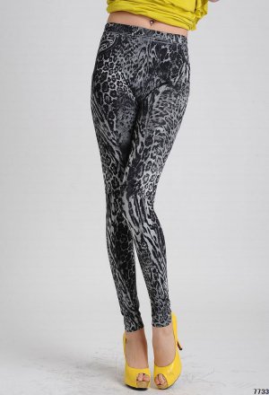 85% Nylon+15% Classic Leopard Legging black stetched Legging sexy tight long pants