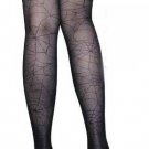 Nylon black transparent spider web design stocking knee silk knee socks