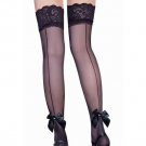 2 pairs black knee sock ankle with mini bow sexy socks thin socks sexy summer stockings