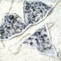 3pcs can mix color white with black flower lace bikini lingerie good quality with g-string