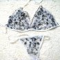 3pcs can mix color white with black flower lace bikini lingerie good quality with g-string