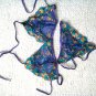3pcs price can mix color purple with flower lace bikini lingerie with g-string teddy underwear