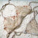 3pcs can mix color light brown with sliver flower lace bikini lingerie with g-string teddy underwear