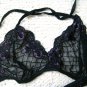 3pcs can mix pure black flower lace bikini lingerie with g-string teddy underwear