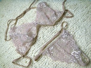 3pcs price can mix light brown lace bikini lingerie with g-string teddy underwear