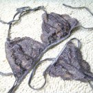 3pcs price can mix dark grey lace bikini lingerie with g-string teddy underwear