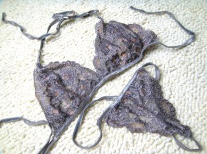 3pcs price can mix dark grey lace bikini lingerie with g-string teddy underwear