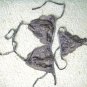 3pcs price can mix dark grey lace bikini lingerie with g-string teddy underwear