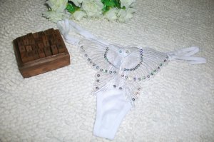 Mix style 5pcs/lot Big butterfly design white g-string lady Tback sexy panties sexy underwear