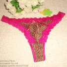 Mix 5pcs good elasticity purple rose trim leopard g-string lady Tback sexy panties sexy underwear