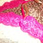 Mix 5pcs good elasticity purple rose trim leopard g-string lady Tback sexy panties sexy underwear