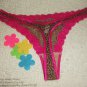 Mix 5pcs good elasticity purple rose trim leopard g-string lady Tback sexy panties sexy underwear