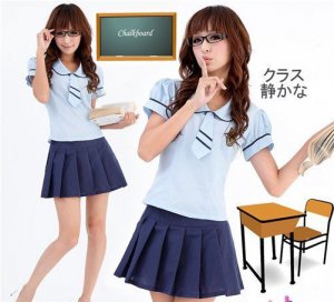 Free shipping student uniform sexy costume