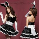 Free shipping! sexy costumes with a big bow waist belt