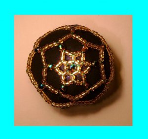 Beaded Bun Cover Pattern MBH-01 - Beading Hair Snood Tutorial - Ballet, Figure Skating, Dance - .pdf